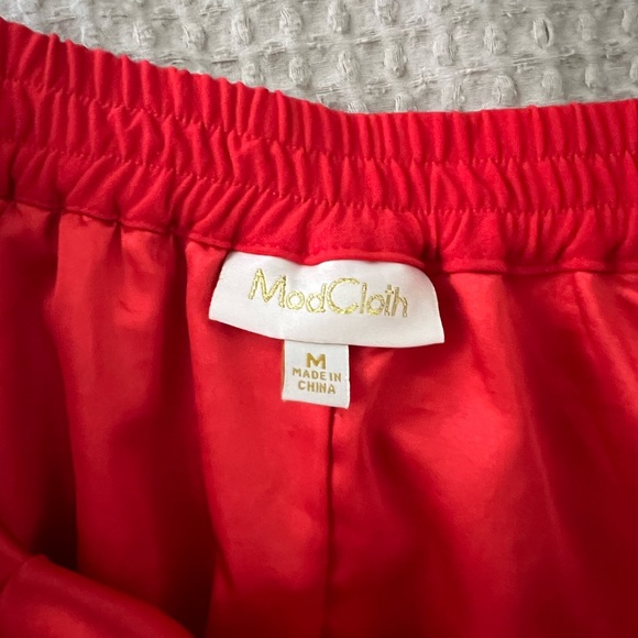 MODCLOTH | Red Midi Circle Skirt - Picture 7 of 10